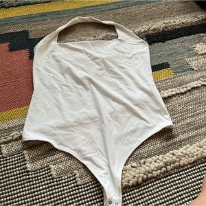 Abercrombie & Fitch White Halter BodySuit XL